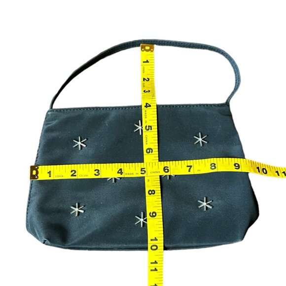 Vintage Black Beaded Handbag, Lined, Zipper Close & Interior Zipper Pocket, 6x9 - Picture 3 of 6